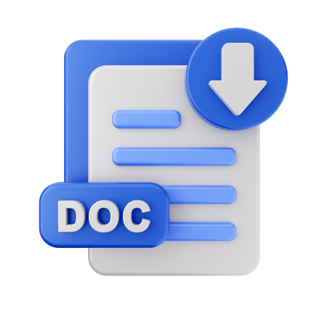 Descarga de documentos  3D Icon