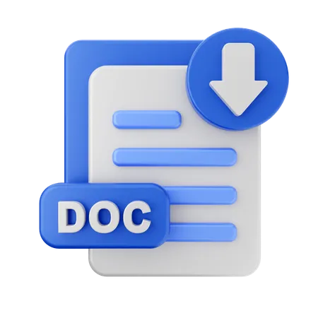 Descarga de documentos  3D Icon