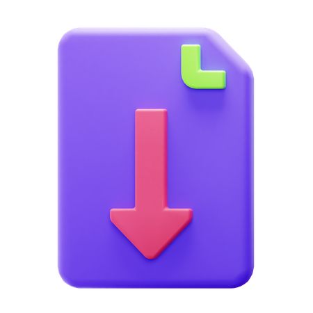 Descarga de documentos  3D Icon