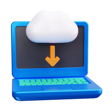 Descarga en la nube  3D Icon