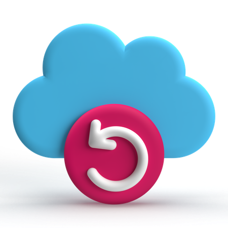 Descarga en la nube  3D Icon