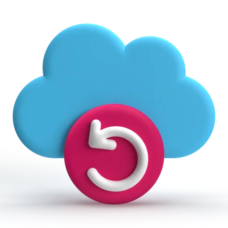 Descarga en la nube  3D Icon