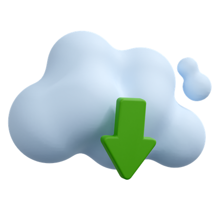 Descarga en la nube  3D Icon