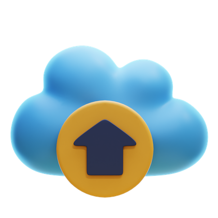 Descarga en la nube  3D Icon