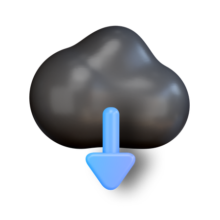 Descarga en la nube  3D Icon