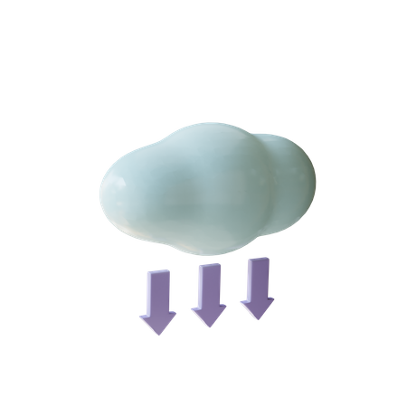 Descarga en la nube  3D Icon