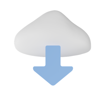 Descarga en la nube  3D Icon