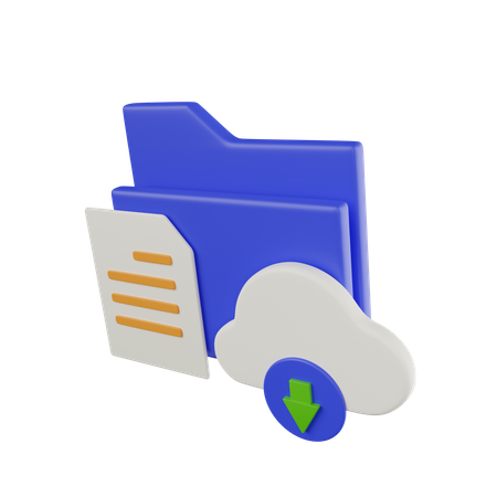 Descarga en la nube  3D Icon