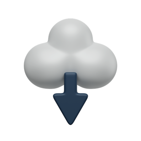 Descarga en la nube  3D Icon