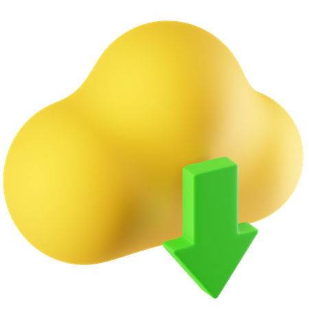 Descarga en la nube  3D Icon
