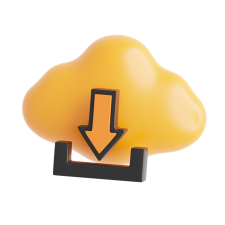 Descarga en la nube  3D Icon