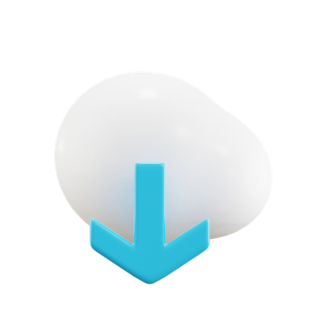 Descarga en la nube  3D Icon