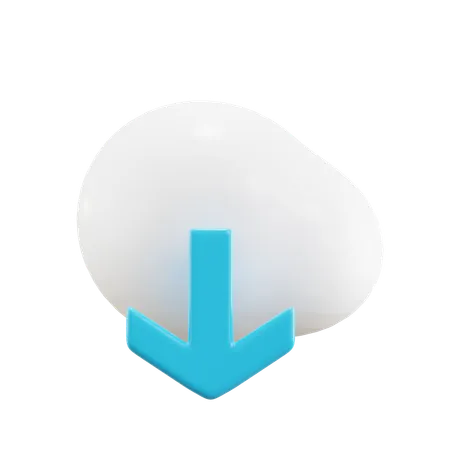 Descarga en la nube  3D Icon