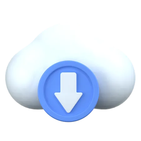 Descarga en la nube  3D Icon