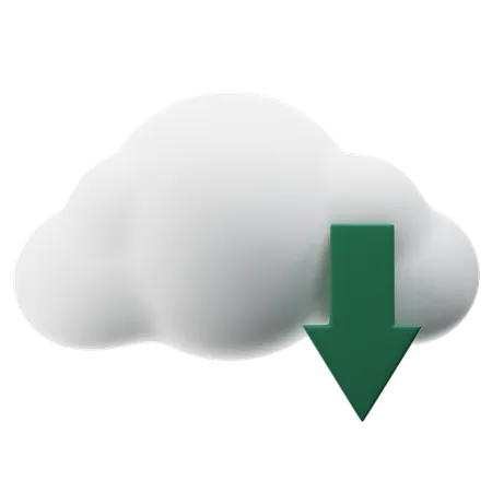 Descarga en la nube  3D Icon