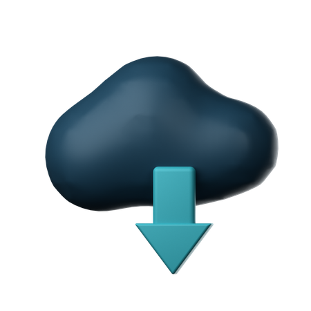 Descarga en la nube  3D Icon