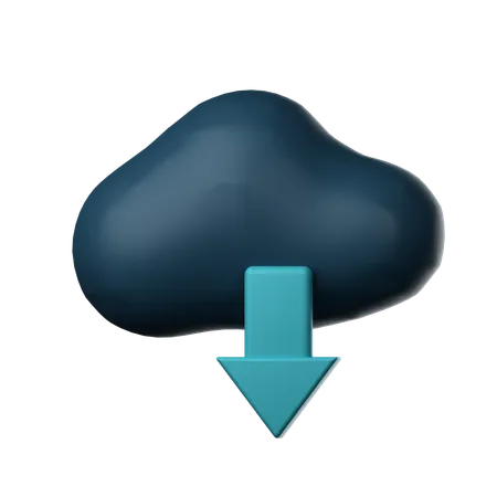 Descarga en la nube  3D Icon