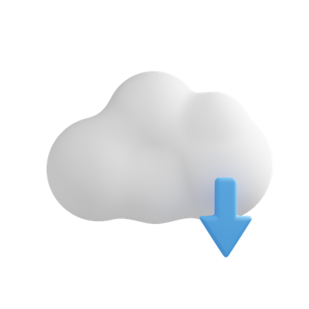 Descarga en la nube  3D Icon