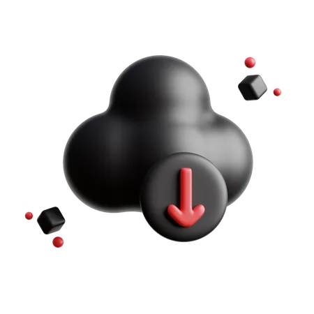 Descarga De La Nube Oscura 3 D 3D Icon