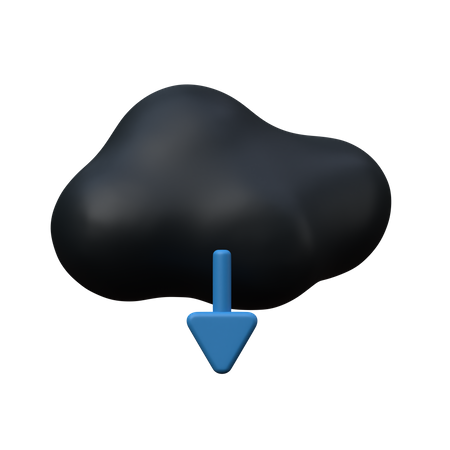 Descarga en la nube  3D Icon