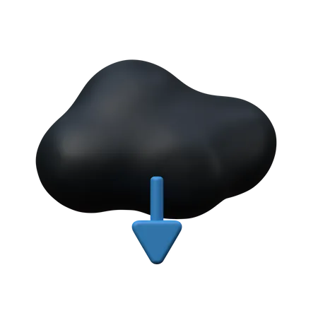 Descarga en la nube  3D Icon