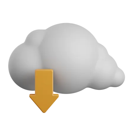 Descarga en la nube  3D Icon