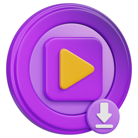 Descarga de vídeo  3D Icon