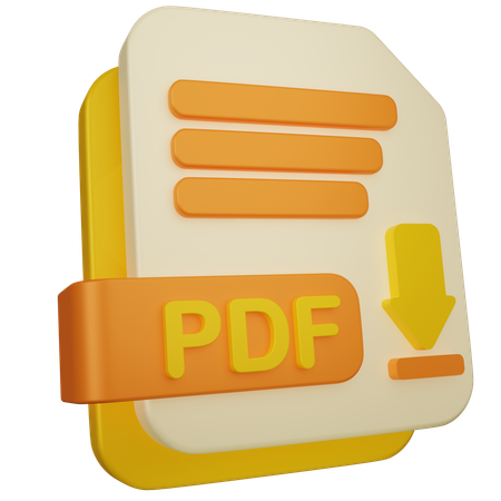 Descargar archivo pdf  3D Icon