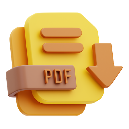 Descargar archivo pdf  3D Icon