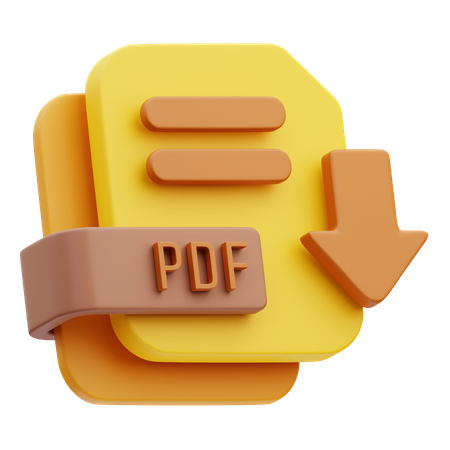 Descargar archivo pdf  3D Icon