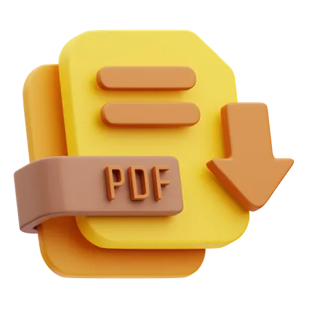 Descargar archivo pdf  3D Icon