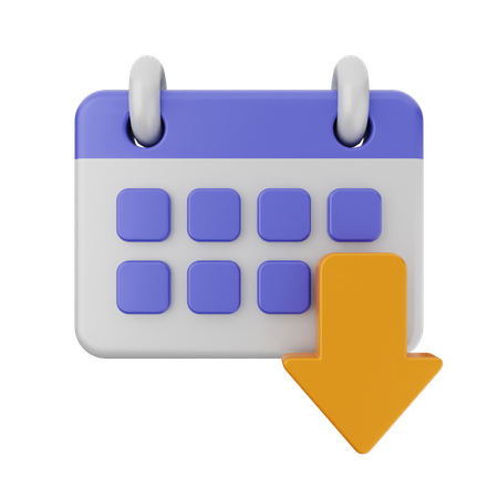 Descargar calendario  3D Icon