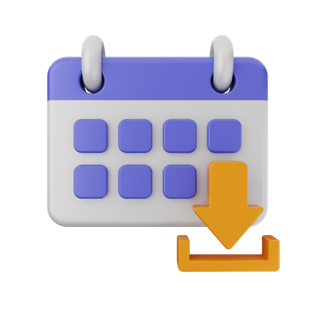 Descargar calendario  3D Icon