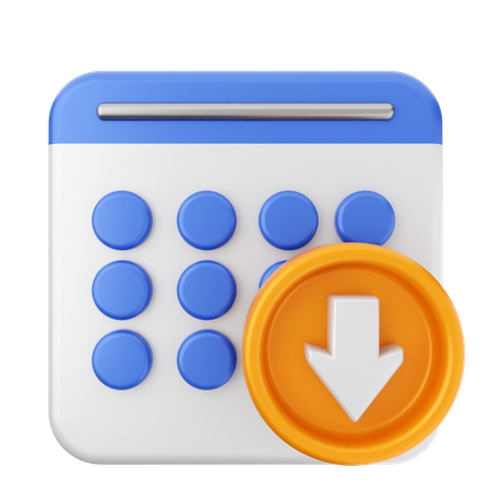 Descargar calendario  3D Icon