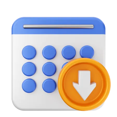 Descargar calendario  3D Icon