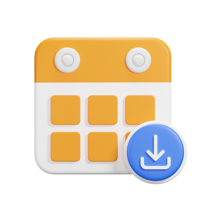 Descargar calendario  3D Icon
