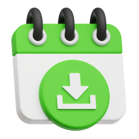 Descargar calendario  3D Icon