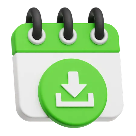 Descargar calendario  3D Icon
