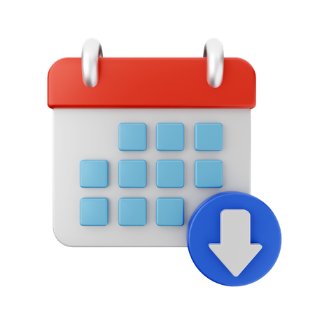 Descargar calendario  3D Icon