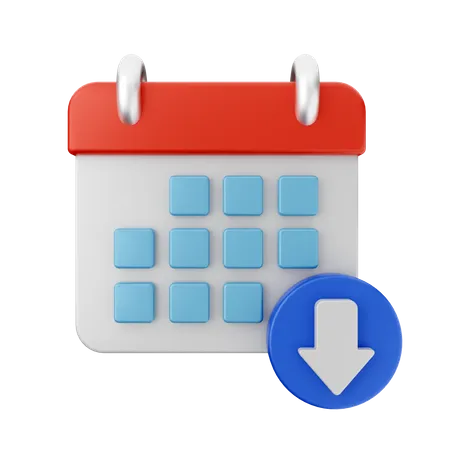 Descargar calendario  3D Icon