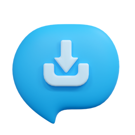 Descargar chat  3D Icon