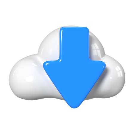 Descargar desde la nube  3D Icon