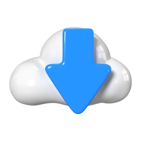 Descargar desde la nube  3D Icon