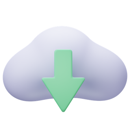 Descargar desde la nube  3D Icon