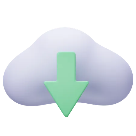 Descargar desde la nube  3D Icon