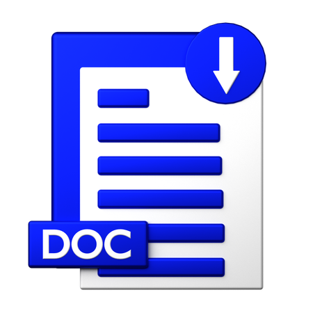 Descarga de documentos  3D Icon