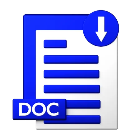 Descarga de documentos  3D Icon