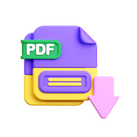 Descargar PDF  3D Icon