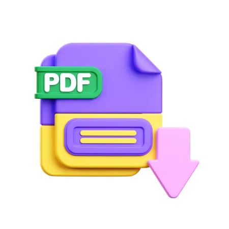 Descargar PDF  3D Icon