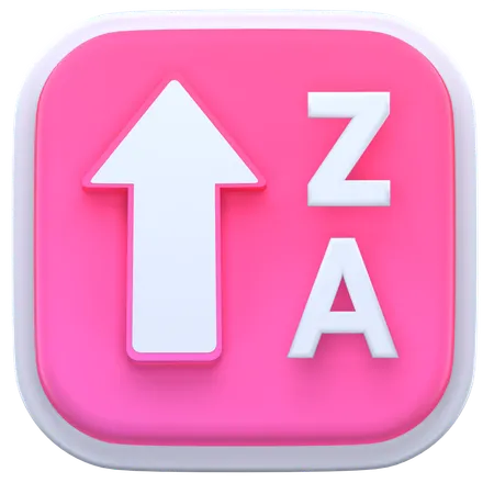 Descending Alphabet  3D Icon